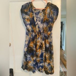 Hippie Tye Dyed Romper W/ Embroidered Wooden Beads, Size L